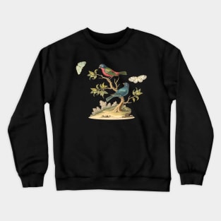 Birds & Butterflies Nature Illustration Crewneck Sweatshirt